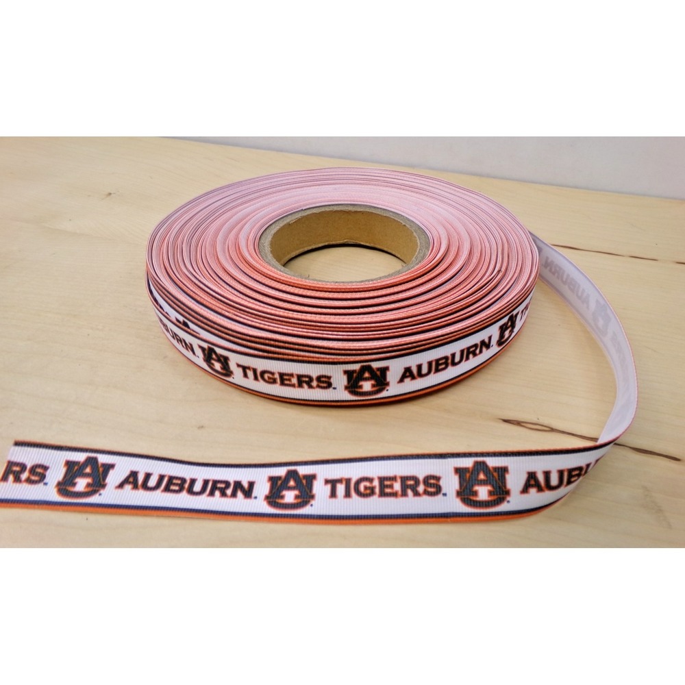 NCAA Auburn University Tigers 7/8" Grosgrain Ribbon Approx 40 Yds 240' New